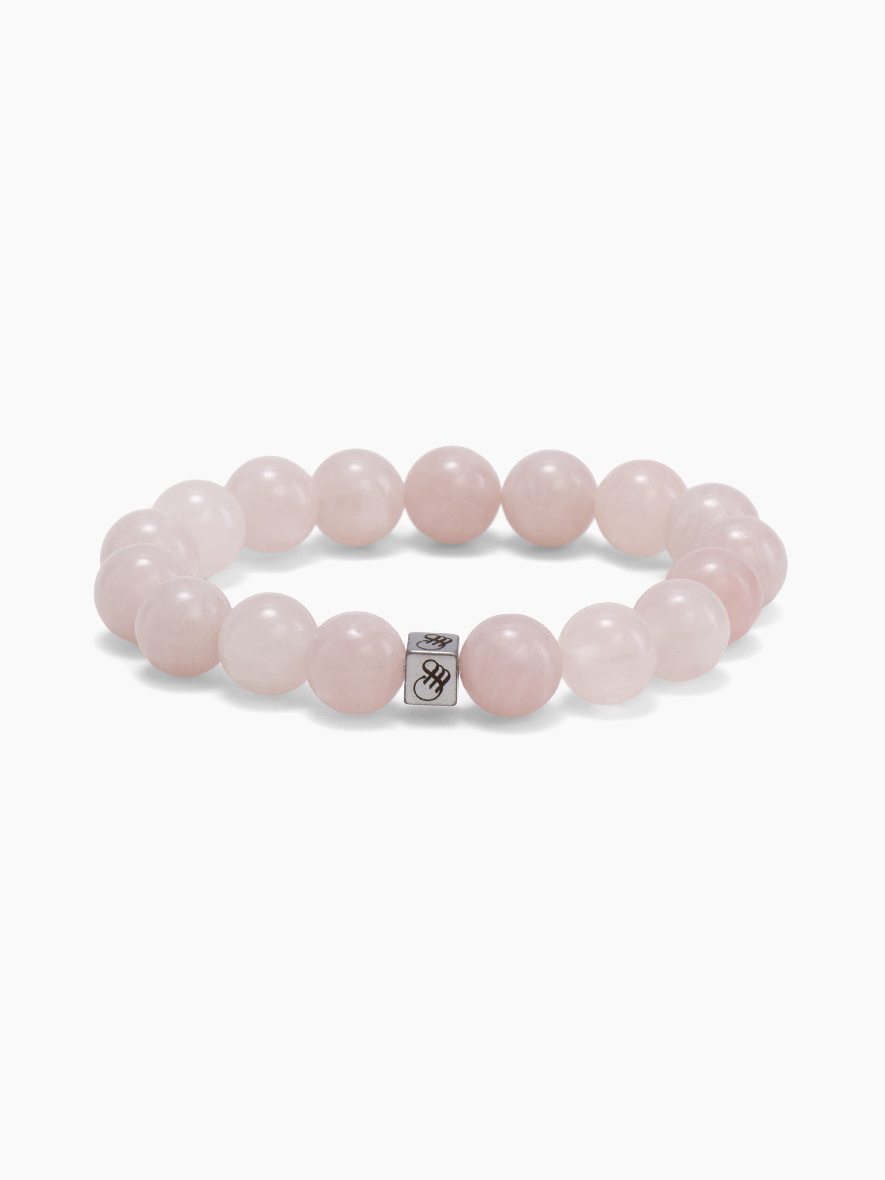 10mm yuvarlak kesim pembe kuvars (rose quartz) doğal taşı tasarım bileklik