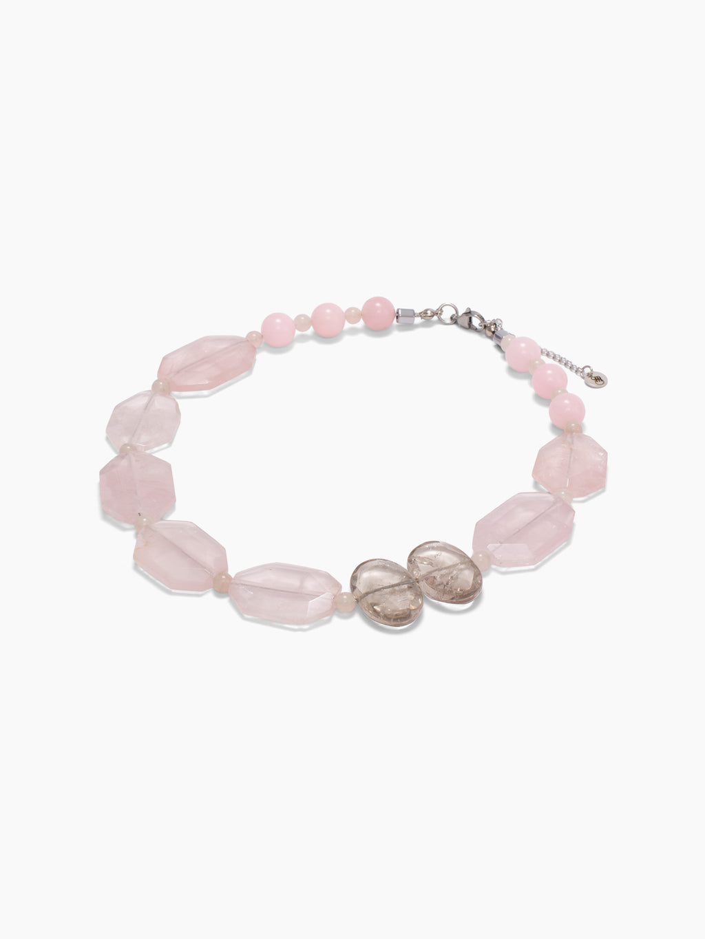 Pembe Kuvars ve Dumanlı Kuvars Kolye