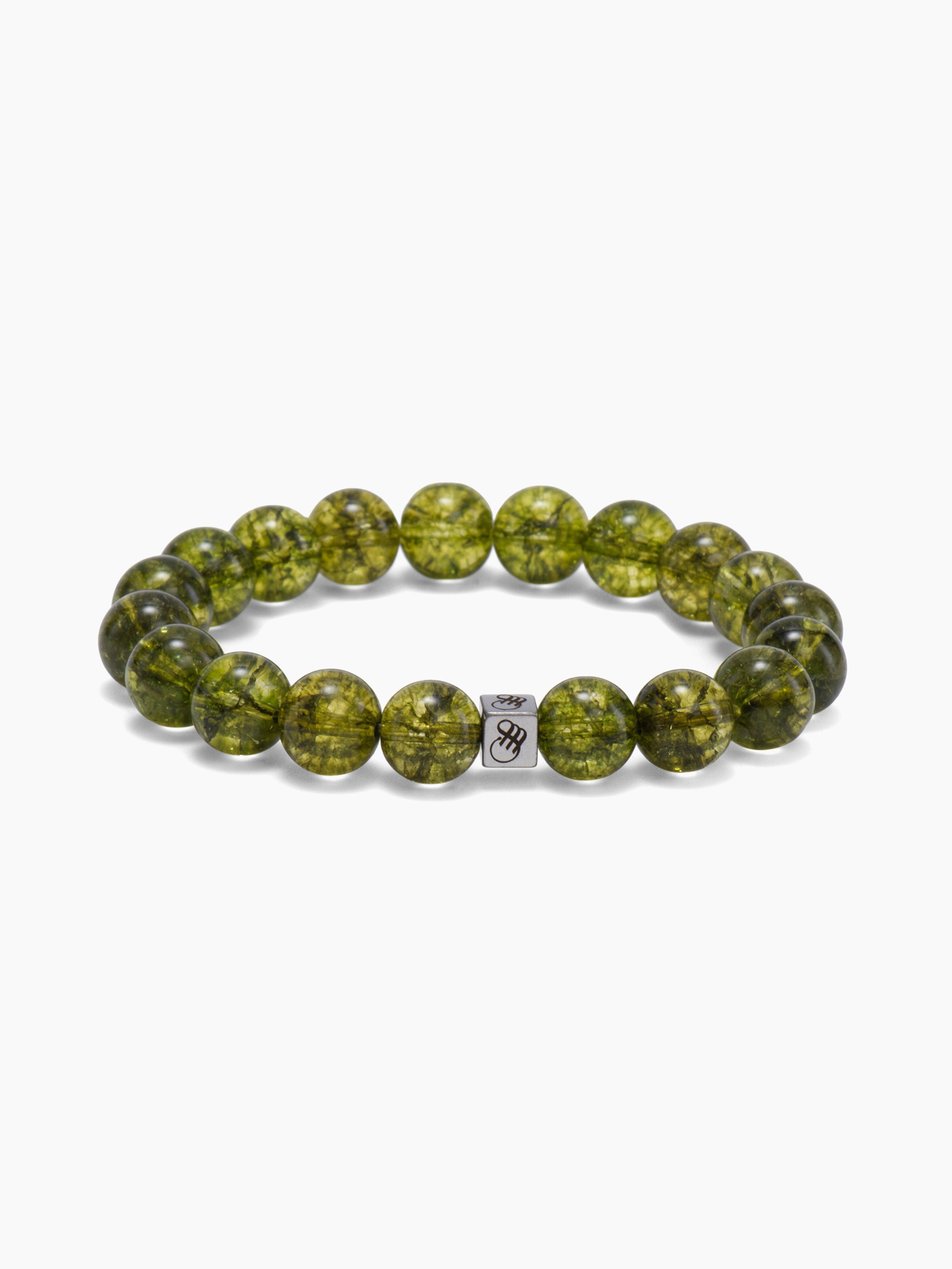 10mm yuvarlak kesim canlı yeşil doğal peridot taşı bileklik